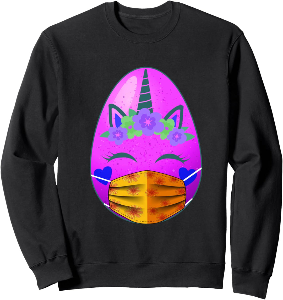 Easter Egg Cute Bunny Einhorn Maske für Kleinkinder Mädchen Sweatshirt