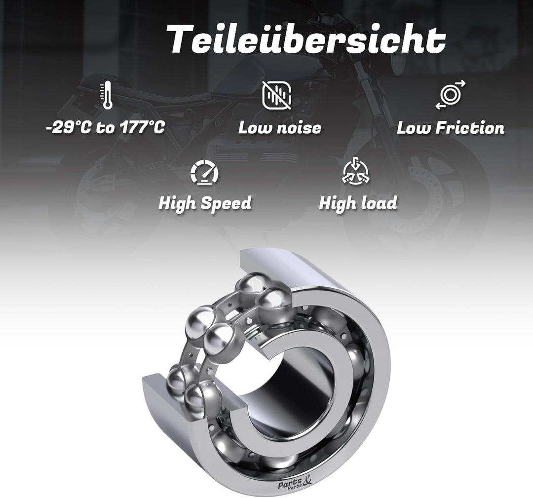 Parts and Parts Radlager vorne kompatibel mit Access AMX AMX 6.46 AMX 6.46 EFI 4x4 AMX 6.46 LV EFI