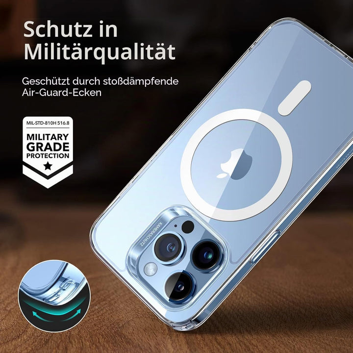 ESR für iPhone 13 Pro Hülle, Kompatibel mit MagSafe HaloLock, Hybrid Magnetisches Kabelloses Laden,