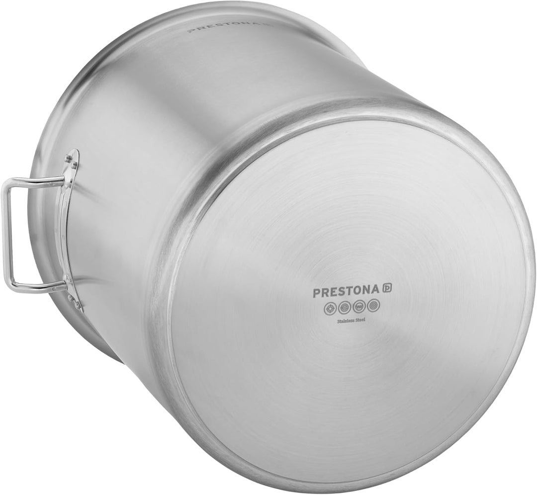 TECHNICA PRESTONA Topf Induktion 17 l – Kochtopf aus Edelstahl mit Sandwichboden 280 mm – Hitzebestä