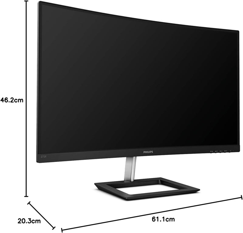 Philips 272E1CA - 27 Zoll FHD Curved Gaming Monitor, 75 Hz, 4ms FreeSync (1920x1080, VGA, HDMI, Disp