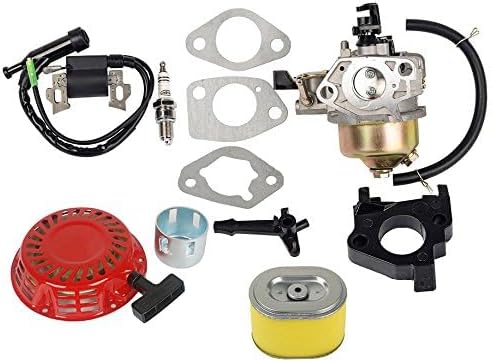 OxoxO 16100-ZE2-W71 Vergaser-Kit mit Luftfilter Zündspule Rücklaufstarter Compatible with Honda GX24