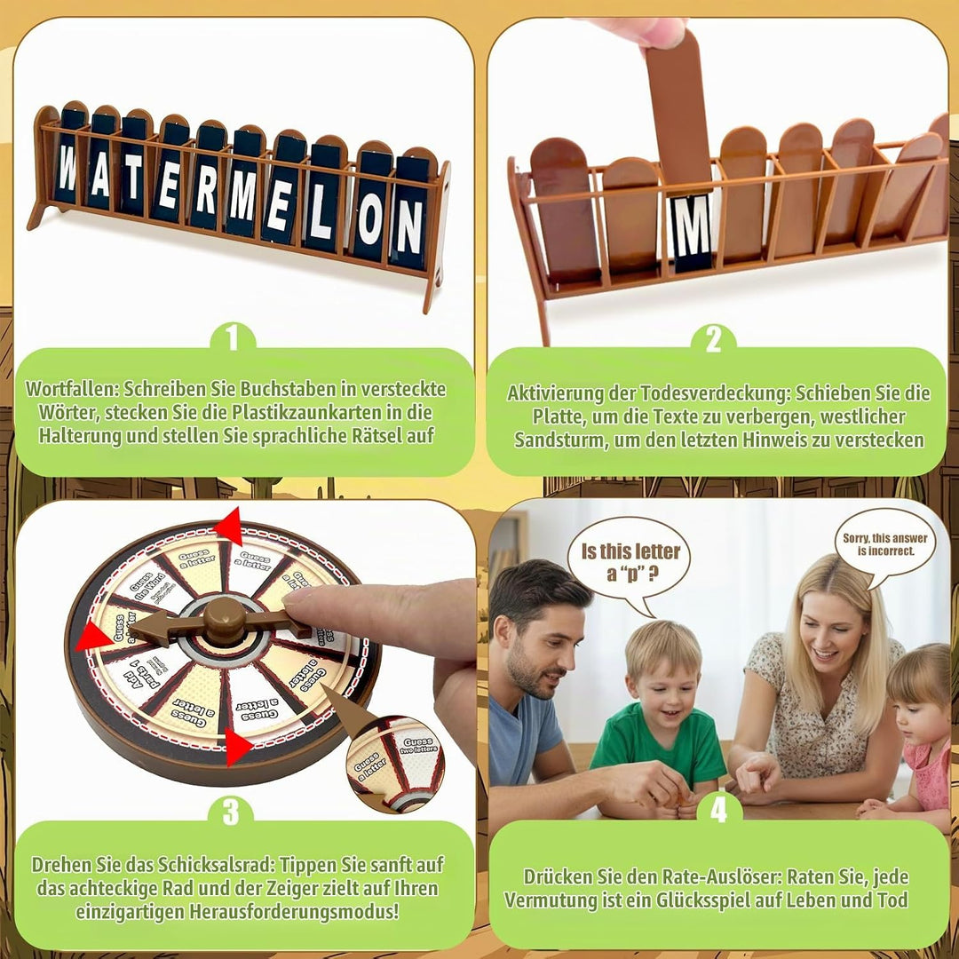 Magnetisches Hangmen Spiel, Ratespiel Erraten Sie das Wort Bevor Hank Zu Tode Hängen, Reisespiel für