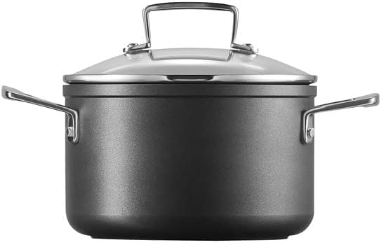 Le Creuset Aluminium-Antihaft Fleischtopf mit Glasdeckel, Ø 18 cm, Für alle Herdarten inkl. Induktio