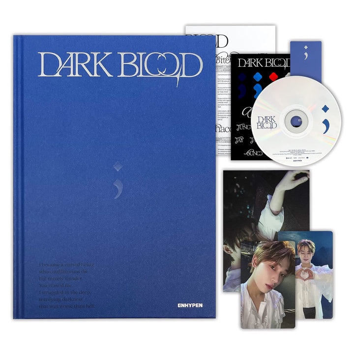 ENHYPEN - [DARK BLOOD] (HALF Ver.) Photo Book + CD-R + Photo Card + Message Photo Card + Sticker + P