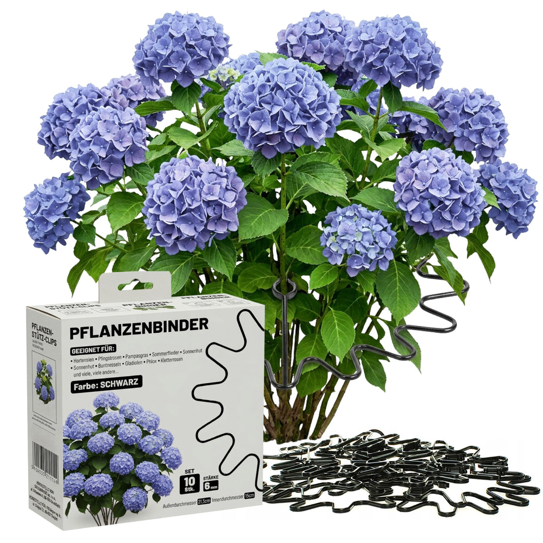 ARPON Staudenhalter rund 10 Stück – Einstellbare Blumenstütze & Pflanzenstütze Ø 21,5 cm – Ideal als