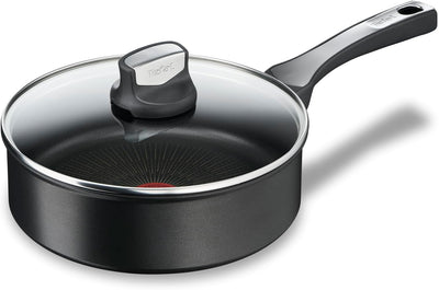 Tefal G25932 Unlimited On Schmorpfanne | 24 cm | mit kratzfester Titanium Antihaft-Beschichtung | Th