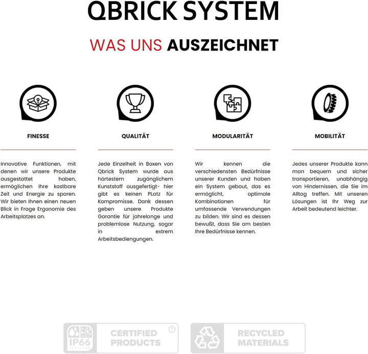 Qbrick System TWO Organizer Plus Flex Robust Werkzeugkästen Satz (1 x Organizer), 1 x Organizer