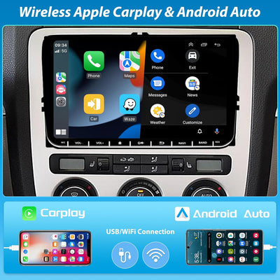 2G+64G Wireless Carplay Android Autoradio 2 Din für VW Golf 5 6 Passat Polo Tiguan Touran Caddy Skod