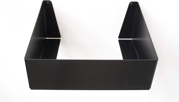 TEEbooks - 2 Schallplatten Wandhalterungen 32 cm | Vinyl Regal aus Stahl Schwarz | Unsichtbares Scha