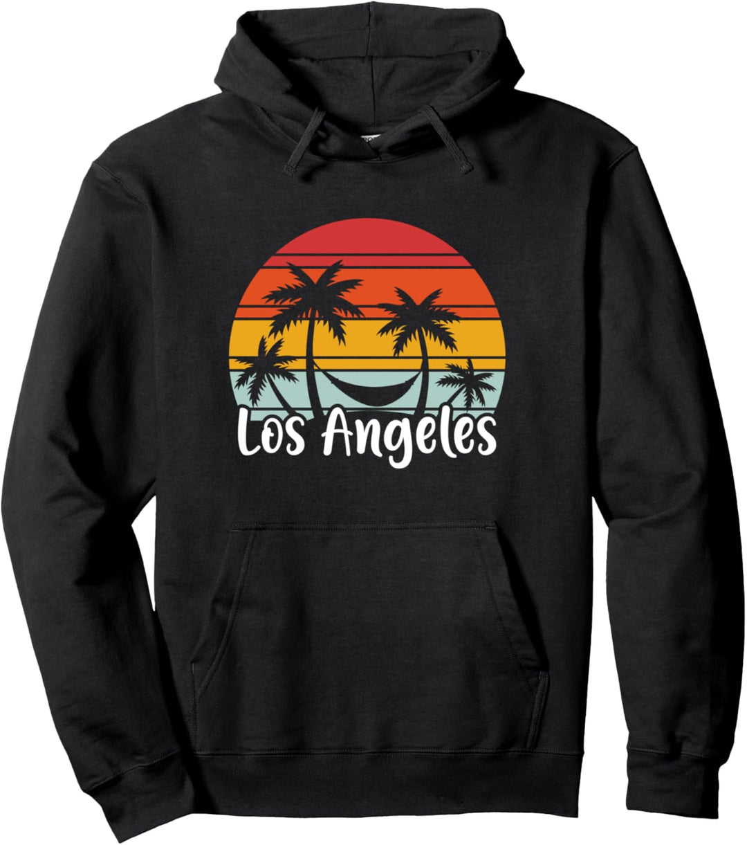 Los Angeles Hängematte Sommer Urlaub Palmen Pullover Hoodie