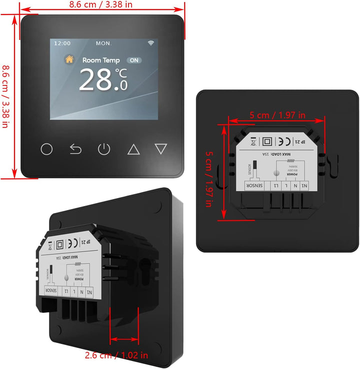 Underfloor Heating Thermostat Digital Temperature Controller Weekly Circulation Programmable Floor S