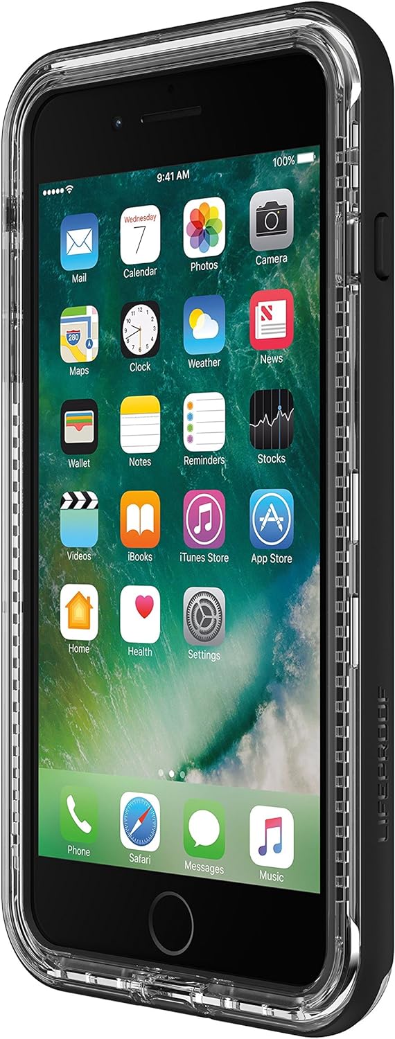 LifeProof Next schmutzdichte Schutzhülle für iPhone 7 Plus/8 Plus, schwarz transparent geeignet für