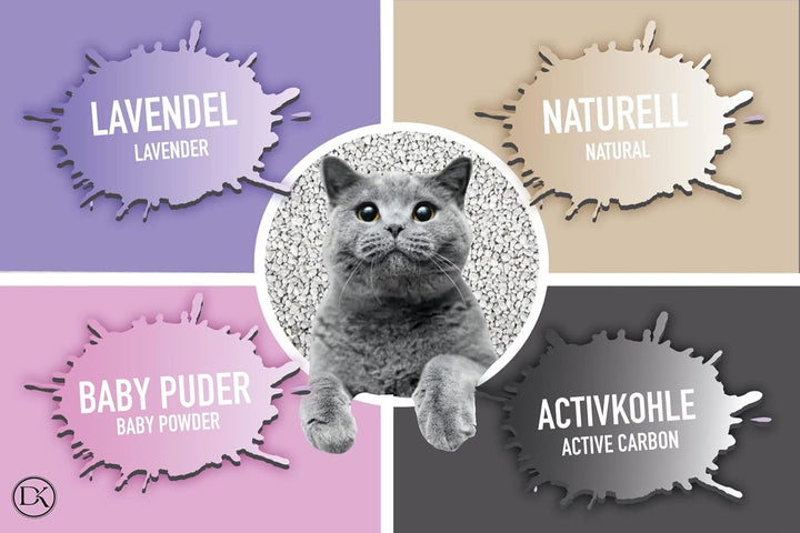 BentoKitty Katzenstreu (20L, 2er Pack) mit Aktivkohle, Klumpend, weiss, feinkörnig, Klumpstreu aus B