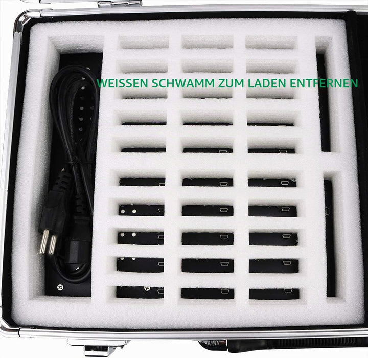 Retekess T130 Tour Guide Systems Ladekoffer, Tragbare Aufbewahrungsbox mit 32 Steckplätzen, Robuste,