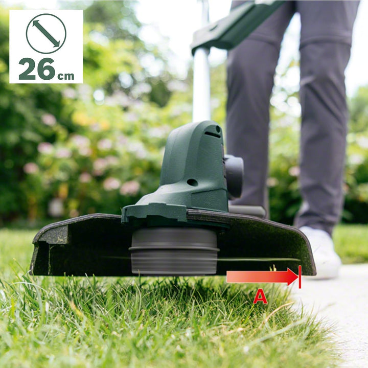 Bosch Akku Rasentrimmer UniversalGrassCut 18V-260 (1x Akku 2,0 Ah, 18 Volt System, Schnittkreisdurch