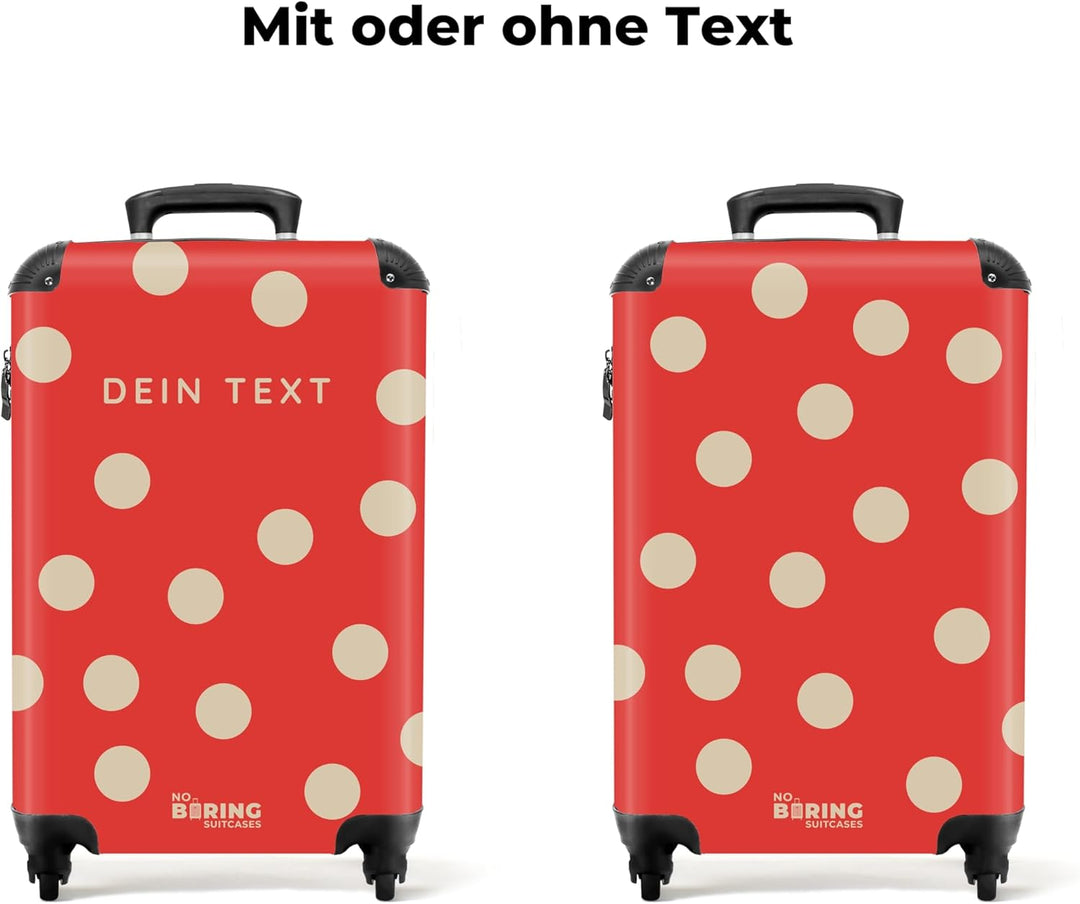 NoBoringSuitcases.com® Handgepäck Koffer 55x40x20 Personalisiert - Reisekoffer mit Rollen, Leichtgew