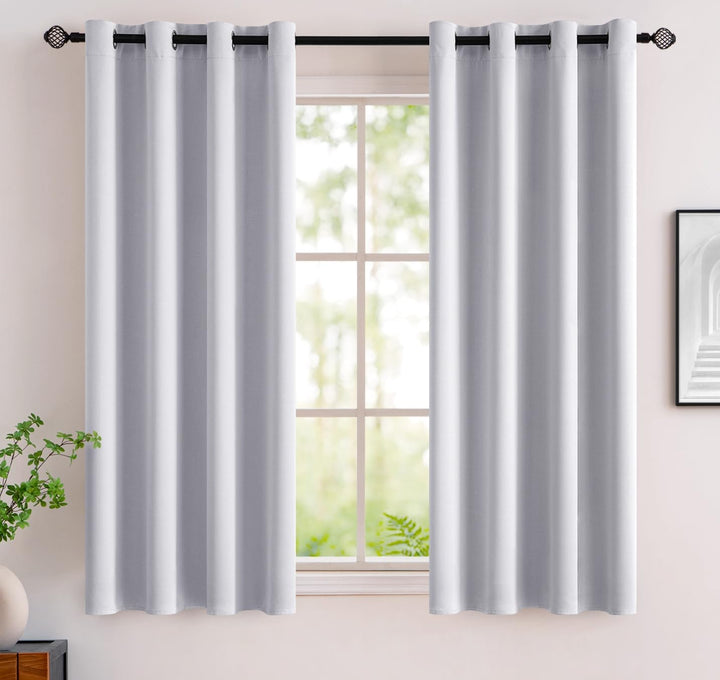 MIULEE Vorhang Kurz Fenster mit Ösen, Verdunkelungsvorhänge für Kleine Fenster, Vorhang Verdunkelung