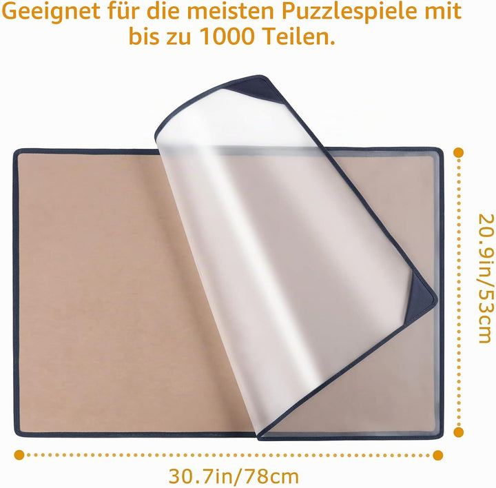 Tektalk tragbares doppelseitiges Puzzlebrett mit staubdichter Abdeckung zur Puzzleaufbewahrung, Puzz
