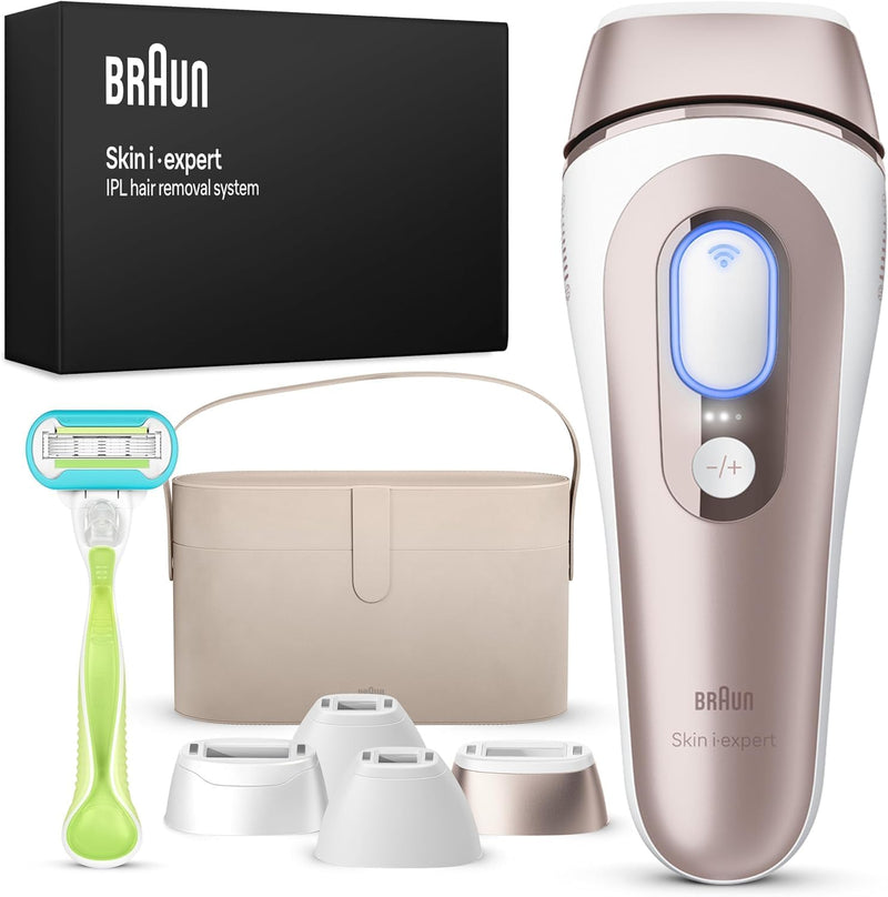 Braun Smart IPL Skin i·expert, Haarentfernung für zu Hause, Gratis App, Aufbewahrungstasche, Venus R