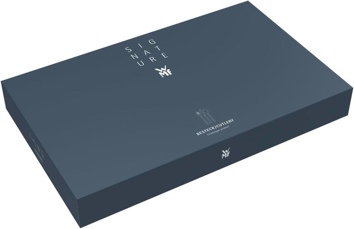 WMF Premiere Edelstahl Besteck Set 6 Personen, Essbesteck Set 30 teilig, Hohlheftmesser, Cromargan p