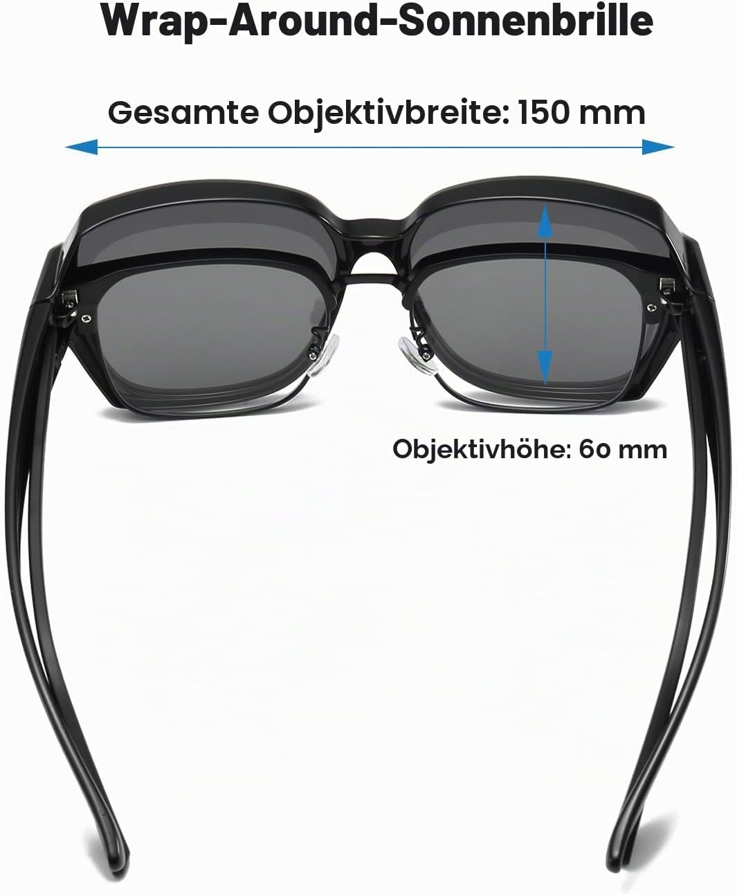 Polarisiert Sonnenbrille Über Normale Brille - Überzieh Sonnenbrille Damen mit UV400 Sonnenüberbrill
