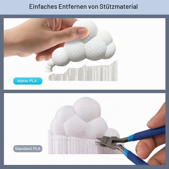 ERYONE Matte PLA 3D Drucker Filament 1.75mm, Massgenauigkeit +/- 0.03 mm, 1 kg 1 Spule, Matte Beige,