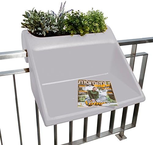 rephorm® balKonzept : Balkontisch mit integriertem Blumenkasten (weiss), Weiss