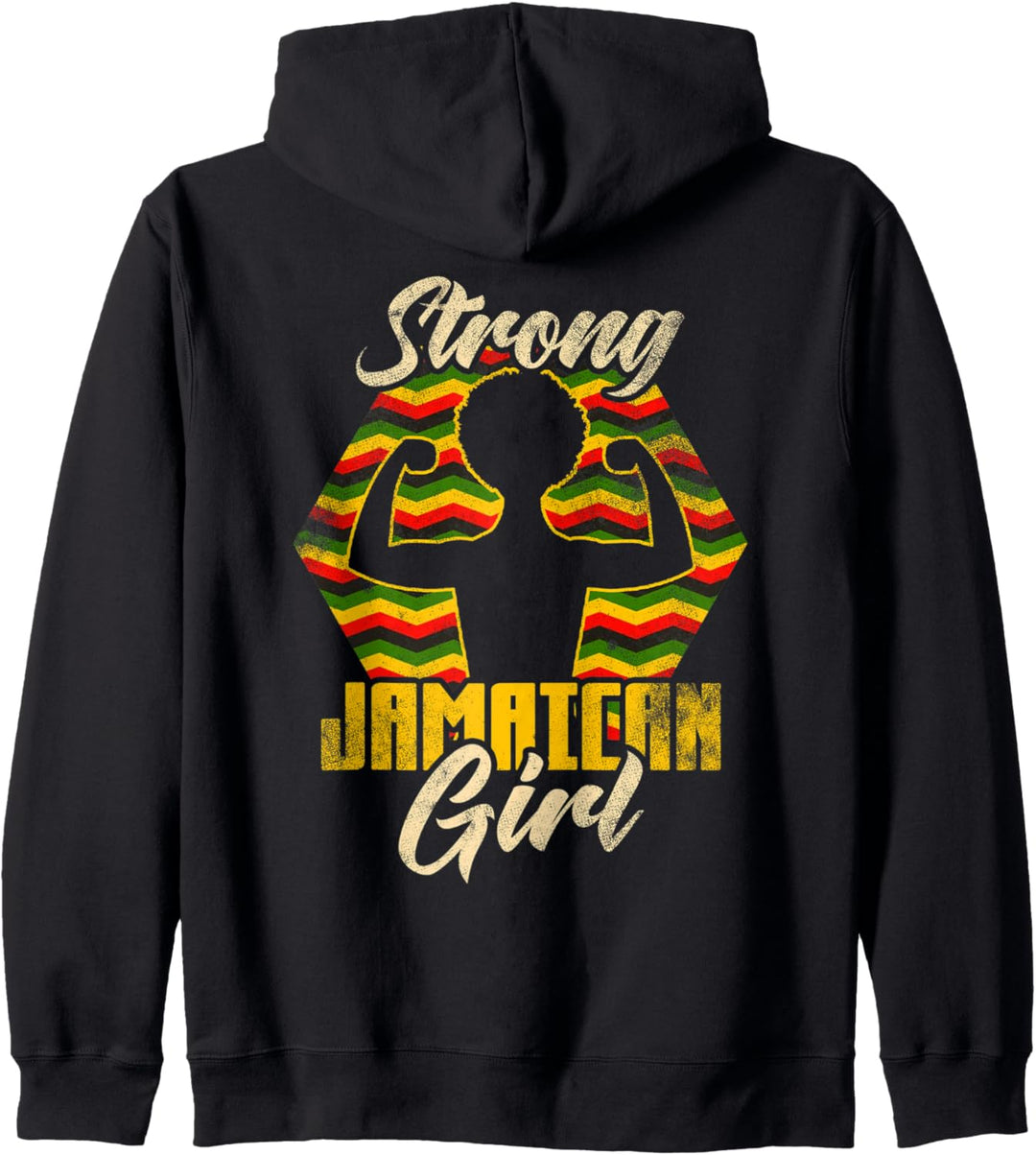 Starke Jamaikanische Frau Jamaica Girl Jamaika Flagge Kapuzenjacke