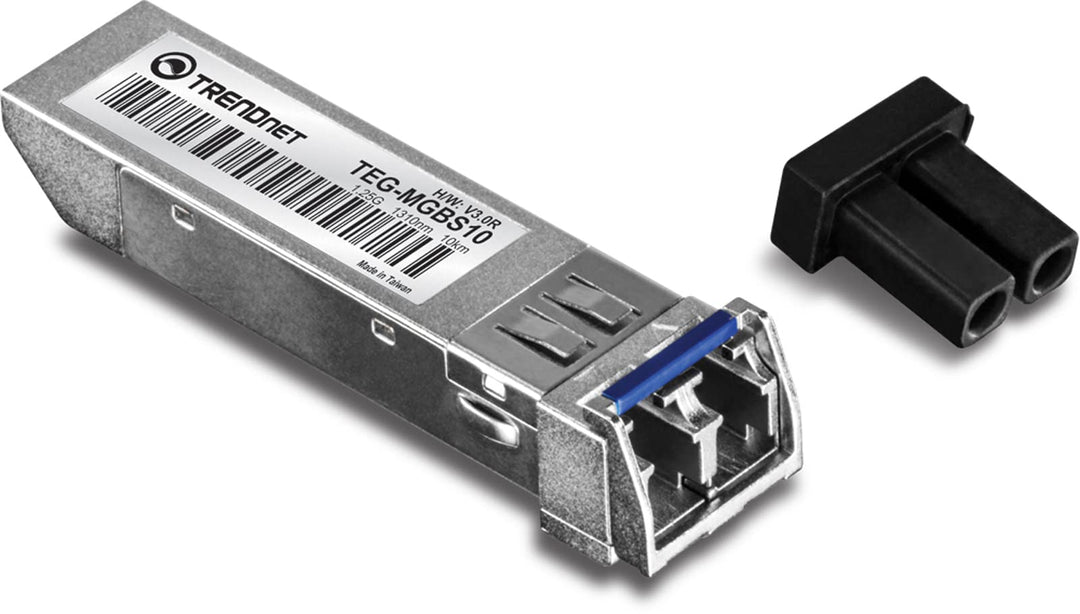 TRENDnet, TEG-MGBS10, SFP auf RJ45 Mini-GBIC, für Singlemode-Glasfaser, Entfernungen bis zu 10 km (6