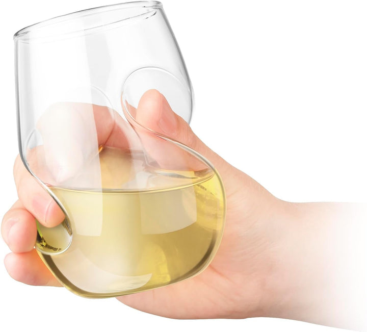 Final Touch Conundrum White Wine Glasses Weissweingläser - Hand durchgebrannte Glas 266ml - Packung