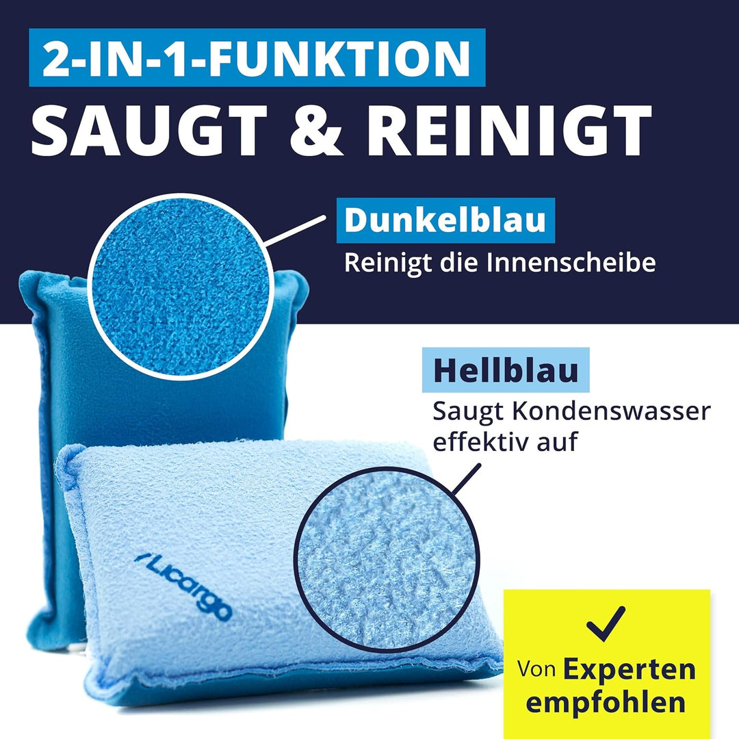 LICARGO Winter Komplett Set - Auto Luftentfeuchter (1kg) - 1x recycelter Eiskratzer - 1x Mikrofaser