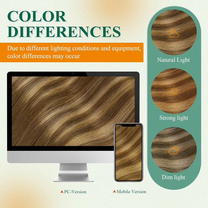 Easyouth Ombre Tape Extension Echthaar Tape in Haarverlangerung Remy Echthaar Tape in Extensions Mit