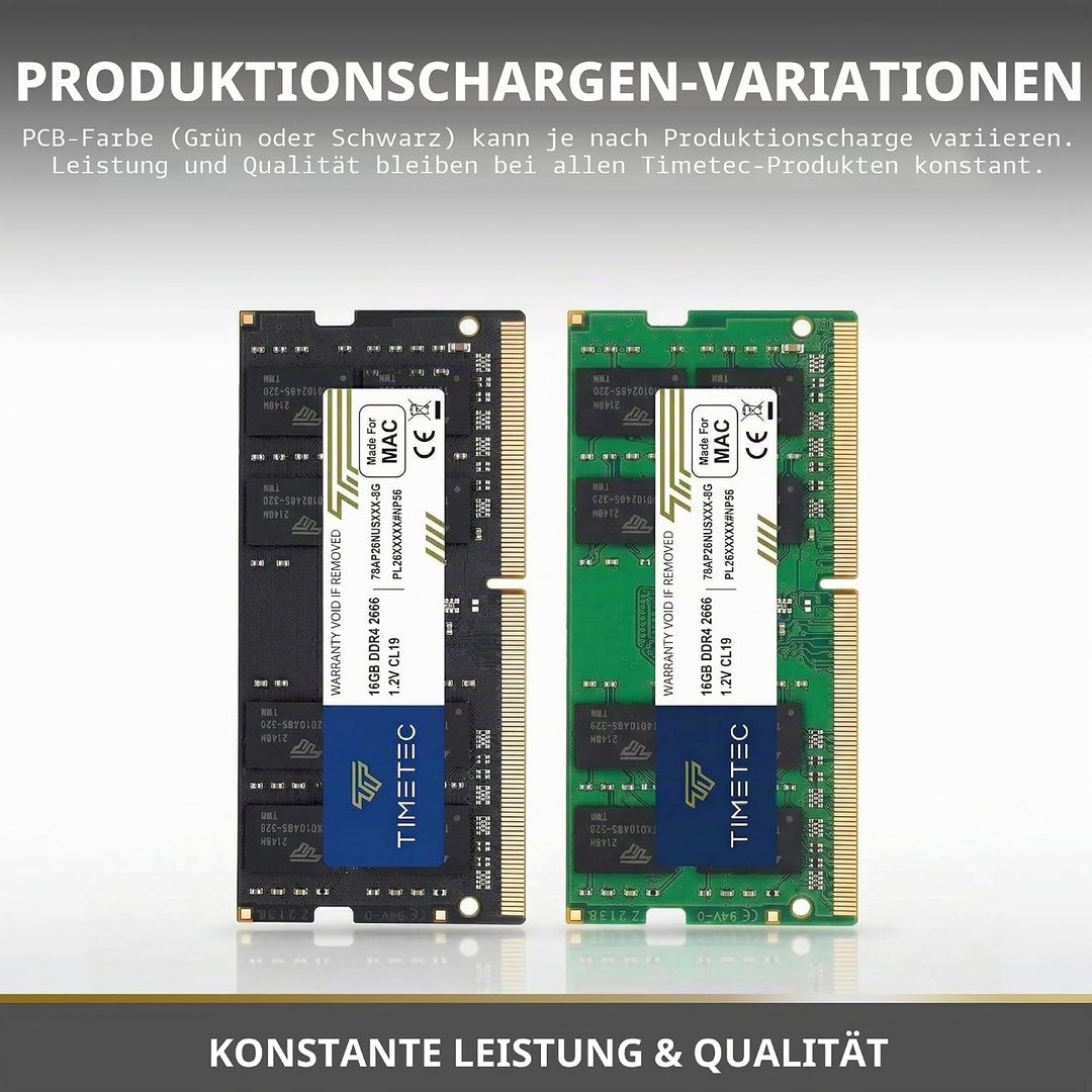 Timetec 16GB kompatibel für Apple DDR4 2666MHz für Mitte 2020 iMac20,1/20,2/Mitte 2019 iMac19,1 27 Z