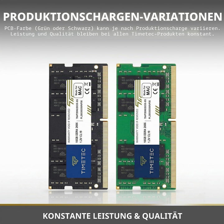 Timetec 16GB kompatibel für Apple DDR4 2666MHz für Mitte 2020 iMac20,1/20,2/Mitte 2019 iMac19,1 27 Z
