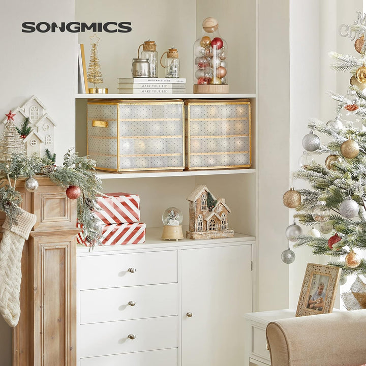SONGMICS Aufbewahrungsbox für Weihnachtskugeln, 2er Set, Weihnachtskugeln Aufbewahrung, insgesamt 12