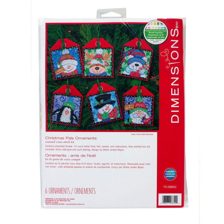 Dimensions Gezählter Kreuzstick Set, Pack of 6, Christmas Pals Traditionell, Traditionell