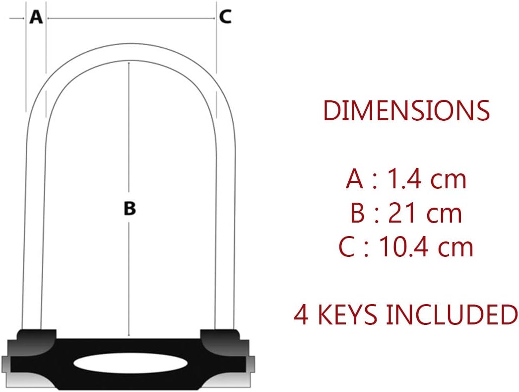 MASTER LOCK Bügelschloss [Schlüsselschloss] [mit Halterung] [Zertifiziertes Fahrrad Schloss] 8279EUR