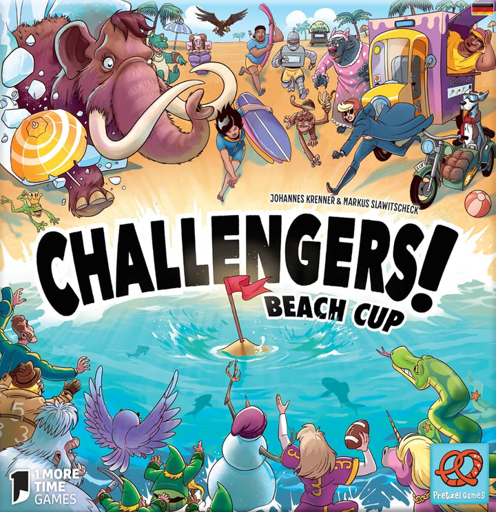 Pretzel Games | Challengers! Beach Cup | Kennerspiel |Kartenspiel | 1-8 Spieler | Ab 8+ Jahren | 45