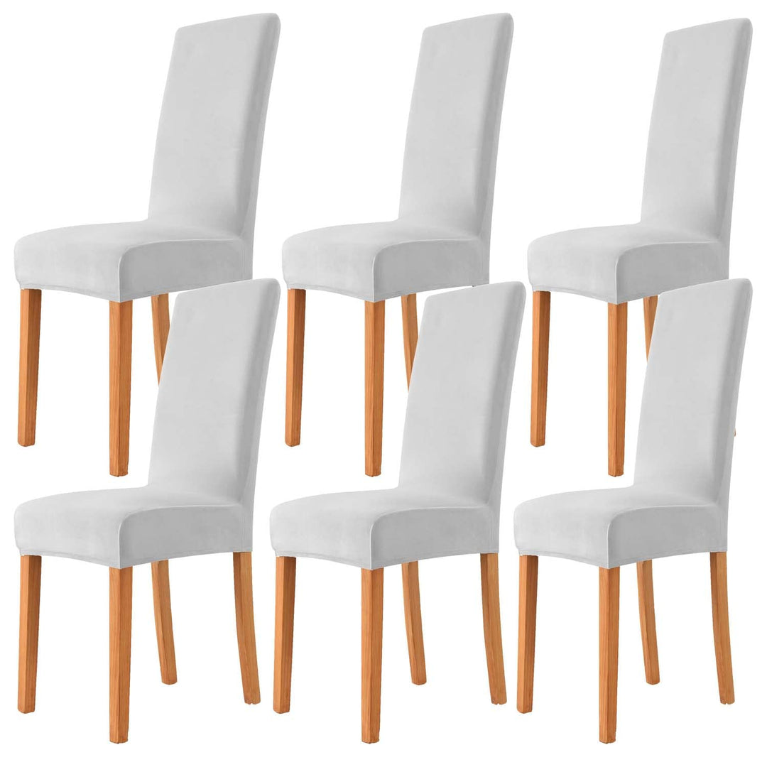 Morwealth 4er 6er Set Stuhlhussen, Stuhlbezug für Esszimmer Waschbar Samt Stretch Stuhl hussen Unive