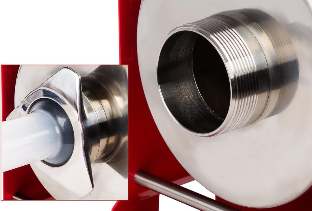 Beeketal 'MTH07' Profi Gastro Wurstfüllmaschine (7 Liter/horizontal) SGS-geprüft, Wurstfüller mit 2