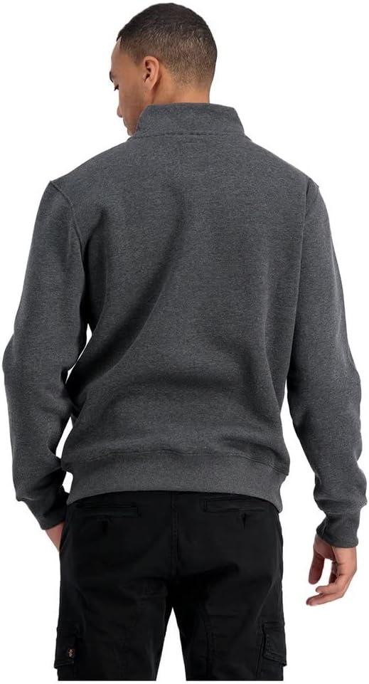 Alpha Industries Herren Half Zip Sweater Sl Sweatshirt für Herren Sweatshirt (1er Pack) S Charcoal H