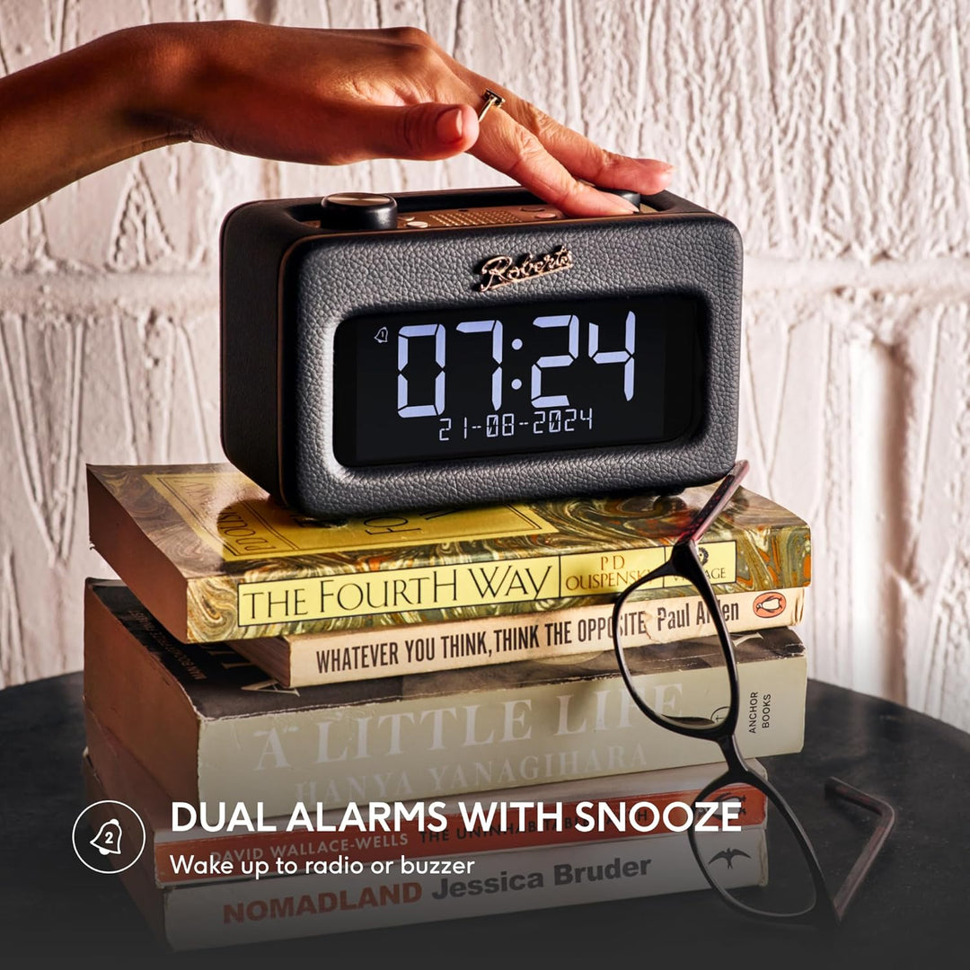 Roberts Revival Rest Digitales DAB-Radio mit Bluetooth, Schwarz, Schwarz