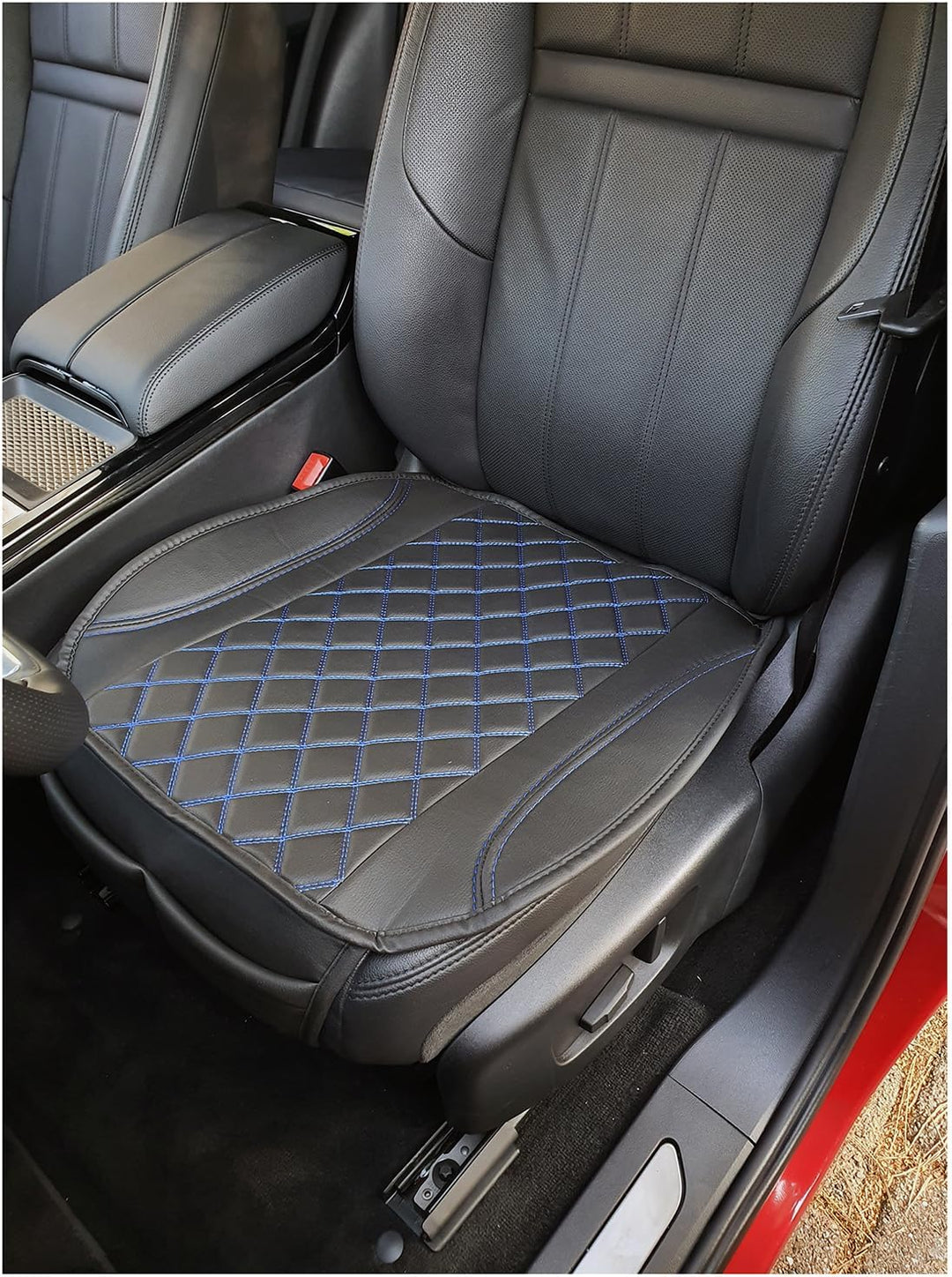 BREMER SITZBEZÜGE 1 Sitzauflage für Smart fortwo 451 in Schwarz/Blaue Naht (OT406), Schwarz/Blaue Na