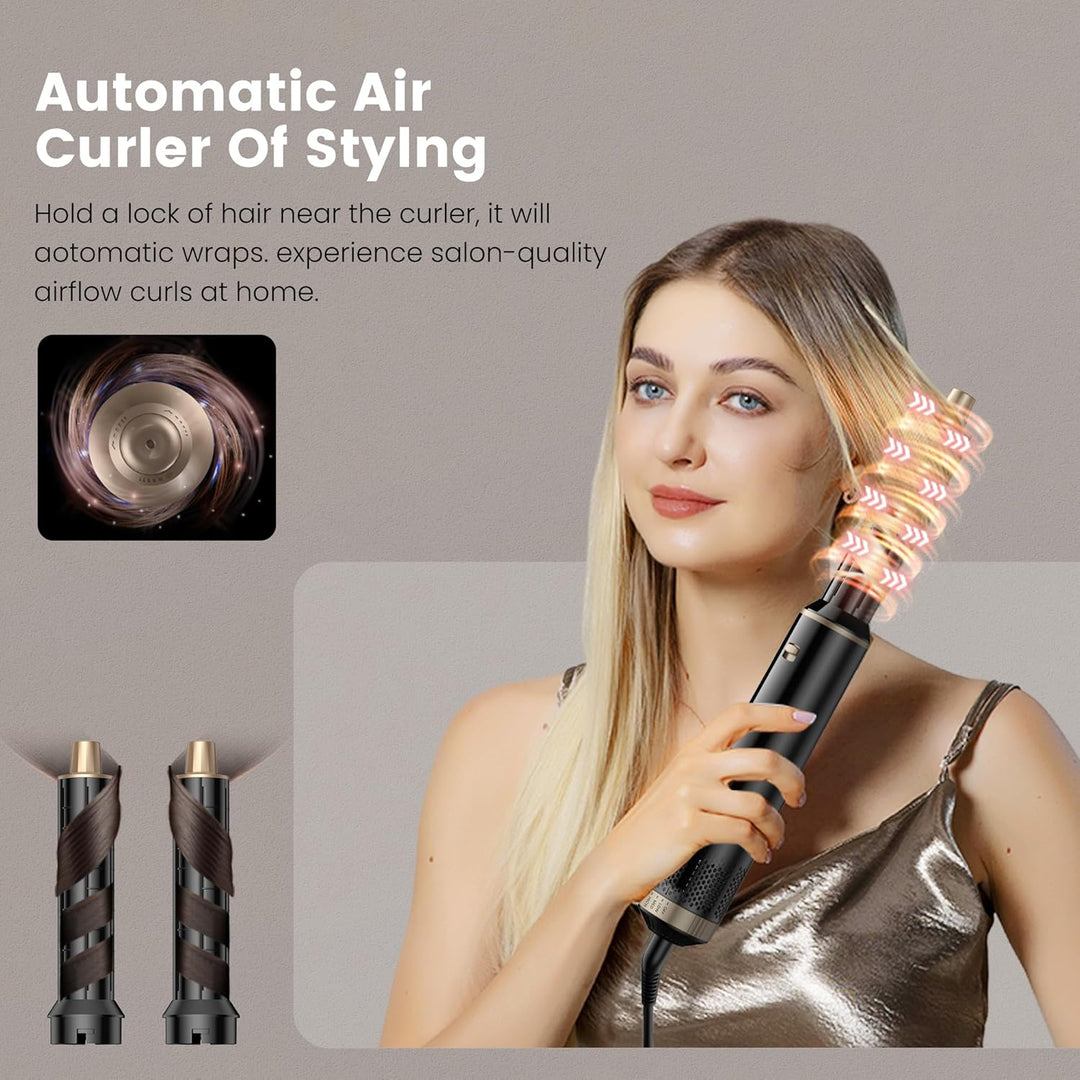 Hair Styler Set 5 in 1 hairstyler 5 in 1 mit Rundbürstenföhn, Warmluftbürste, Föhnbürste, Haartrockn