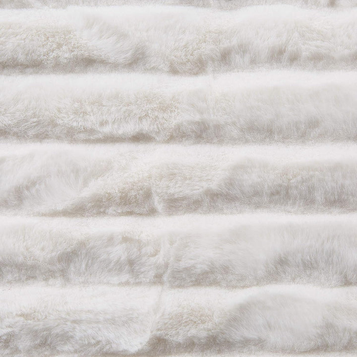 Klassische Kuscheldecke weiss Shaggy Acryl / Polyester Felloptik 150x200 cm Abteh