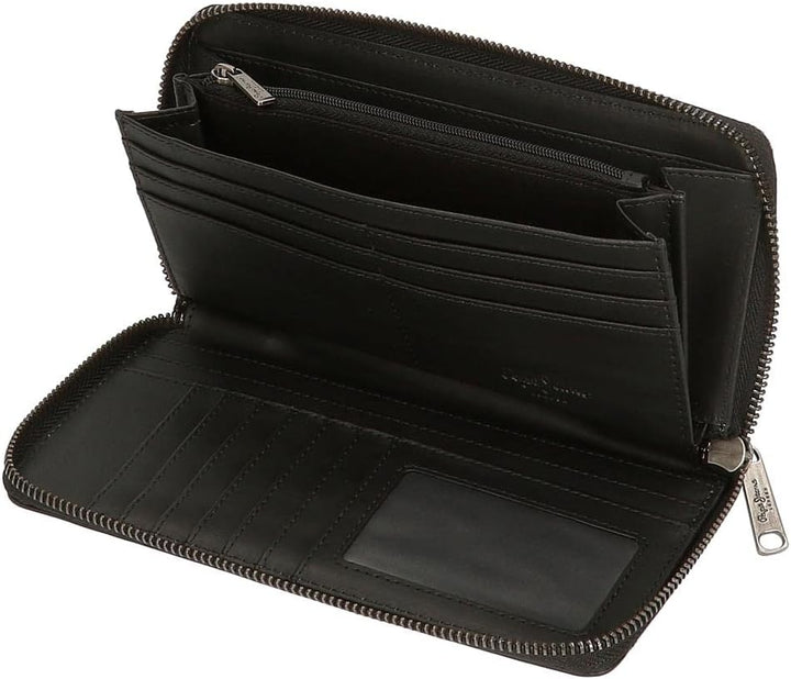 Pepe Jeans Daila Geldbörse schwarz Baumwolle, Polyester und PU. Brieftasche mit Reissverschluss, Bri