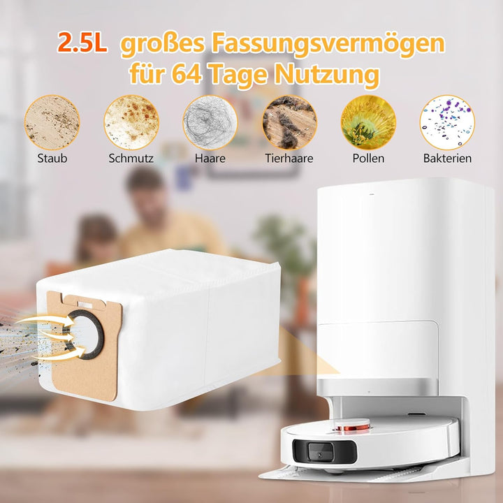 12 Stück Staubbeutel für Dreame L10s Ultra / L10 Ultra/Dreame L20 Ultra & Xiaomi X20 Plus/Xiaomi X20