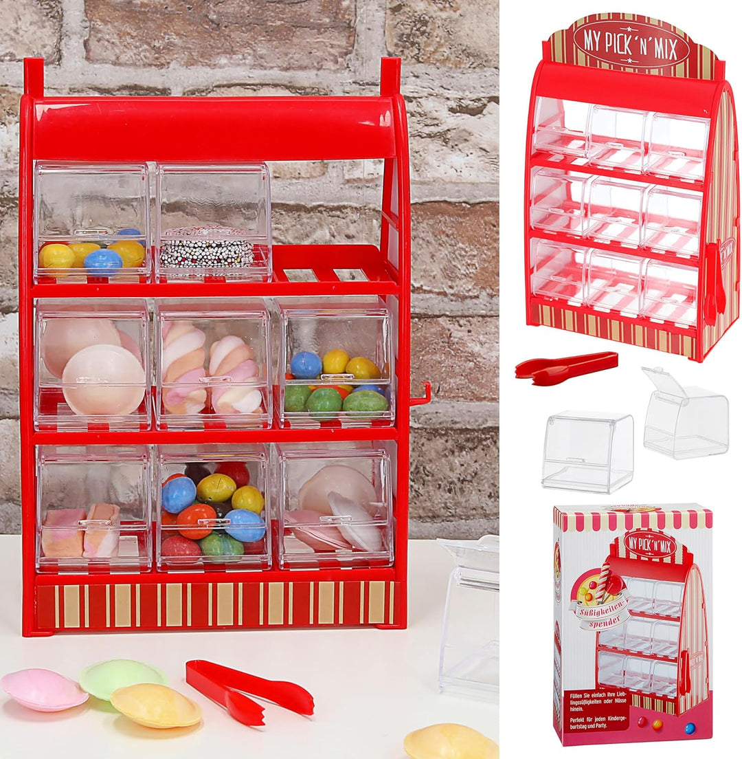 Cepewa Süssigkeitenspender Retro Süssigkeitenautomat mit Zange Weingummi Spender 50er Jahre Fruchtgu