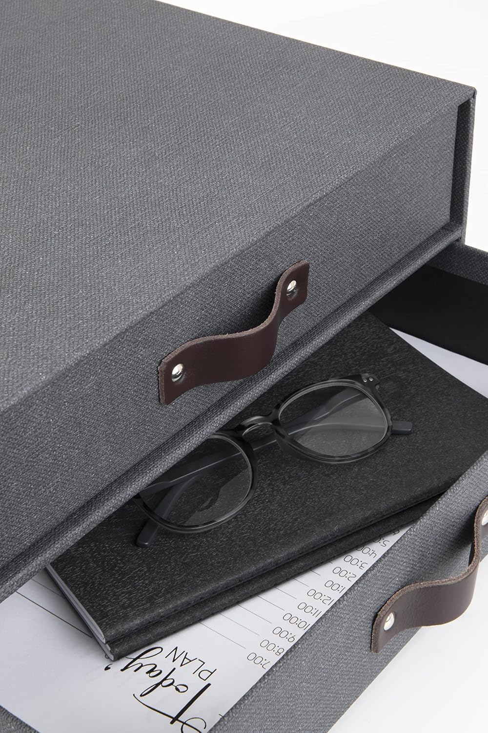 BIGSO BIRGER Schubladenbox – Aufbewahrungsbox mit 2 Schubladen – Schreibtisch Ablage für Dokumente &